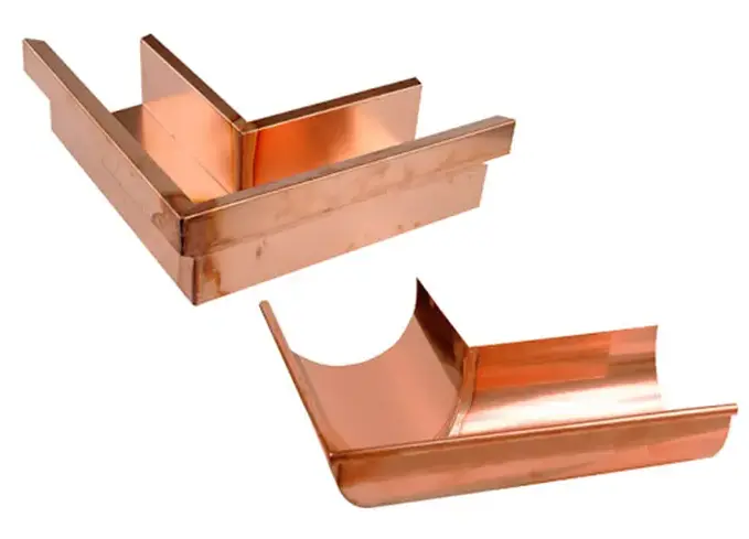 Canali di gronda rame zincati e preverniciati Canali di gronda rame zincati e preverniciati