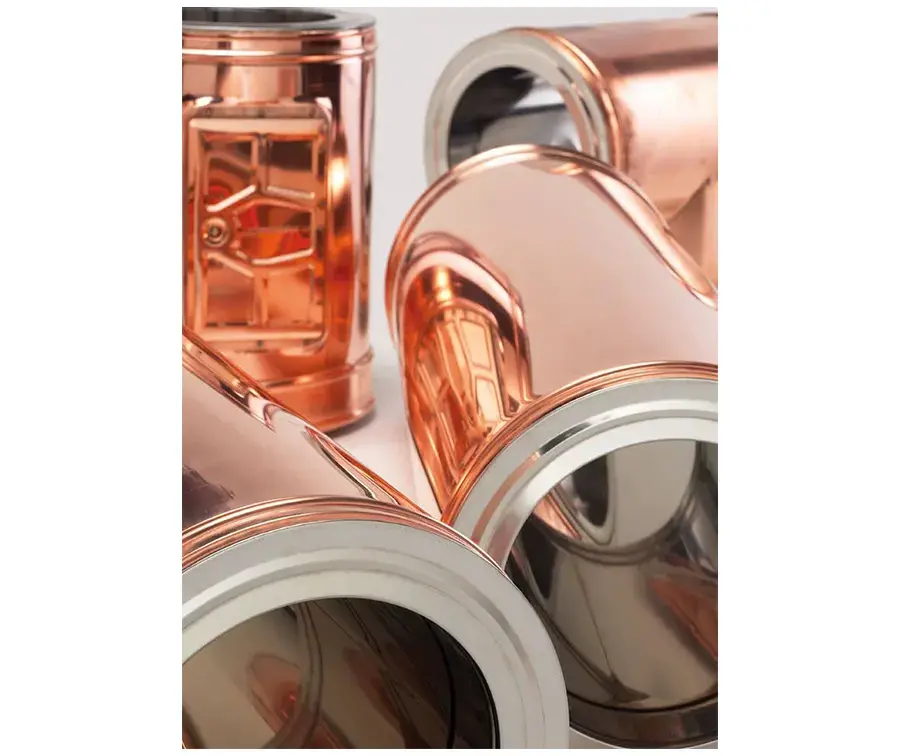 Canne fumarie inox, rame e preverniciate Roccheggiani